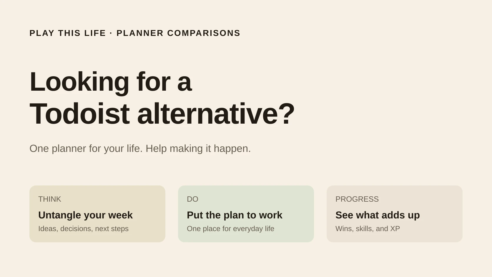 Play This Life: think and plan with Ginger, follow through, and recognize your progress